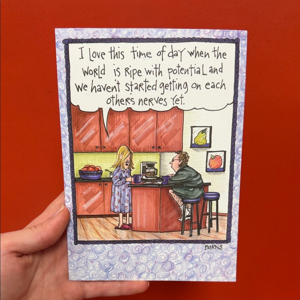 Humorous Greeting Card with Cartoon Design